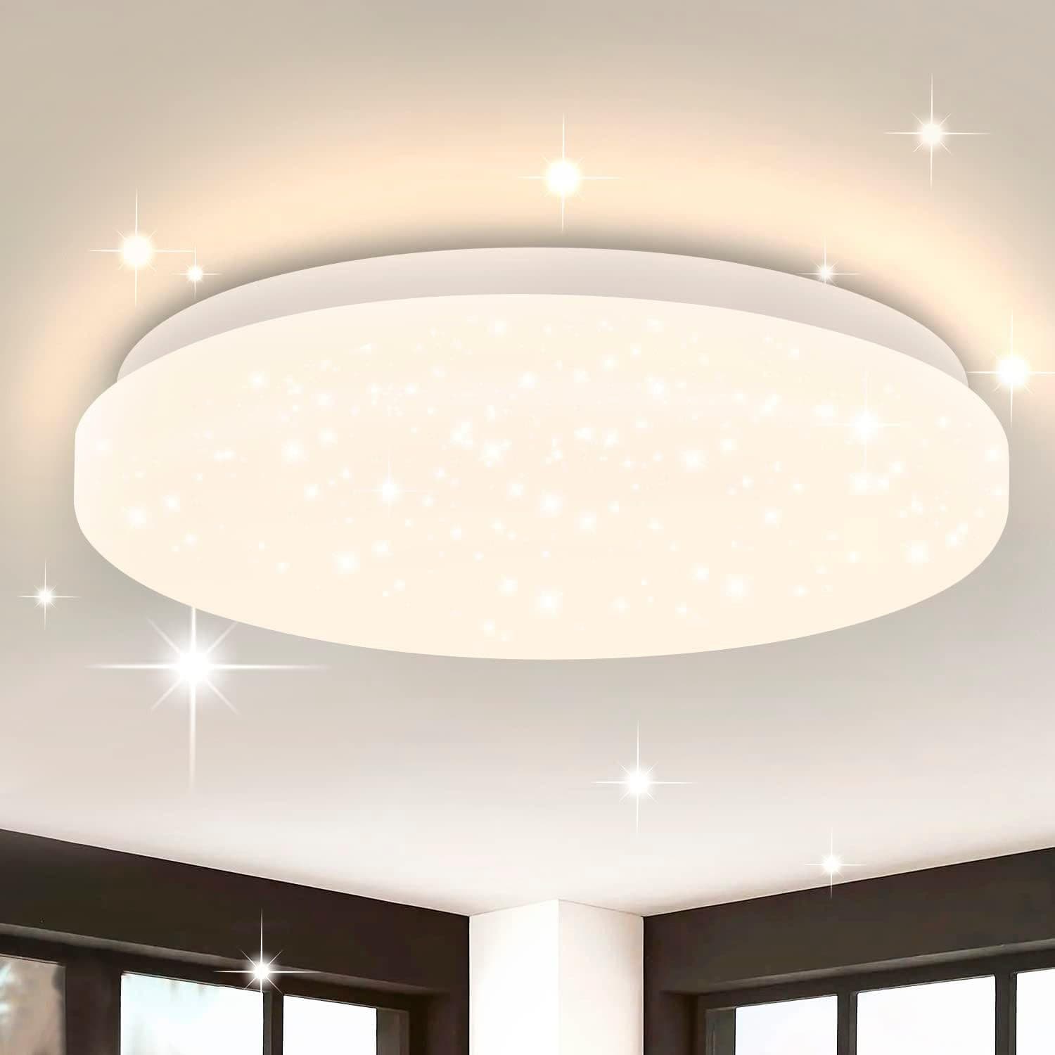 Nettlife LED Deckenleuchte Sterneneffekt Weiß 15W Fernbedienung - Bild 2