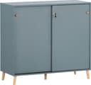 SCHILDMEYER Aktenschrank Serie 500 Fjord Blau mit Schiebetüren Bild 2