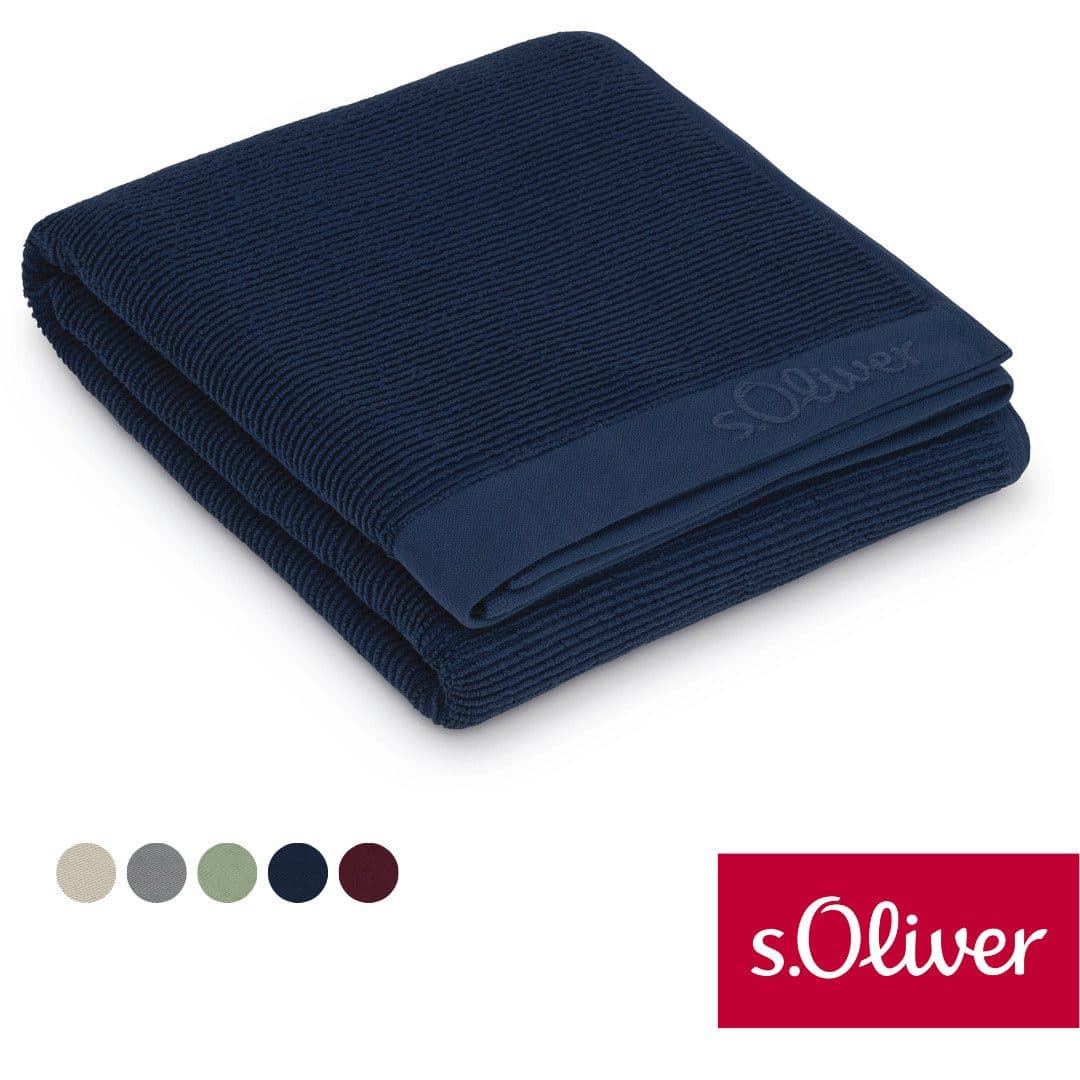 s.Oliver Saunatuch Walkfrottier Marineblau 480 g/m² - Bild 2