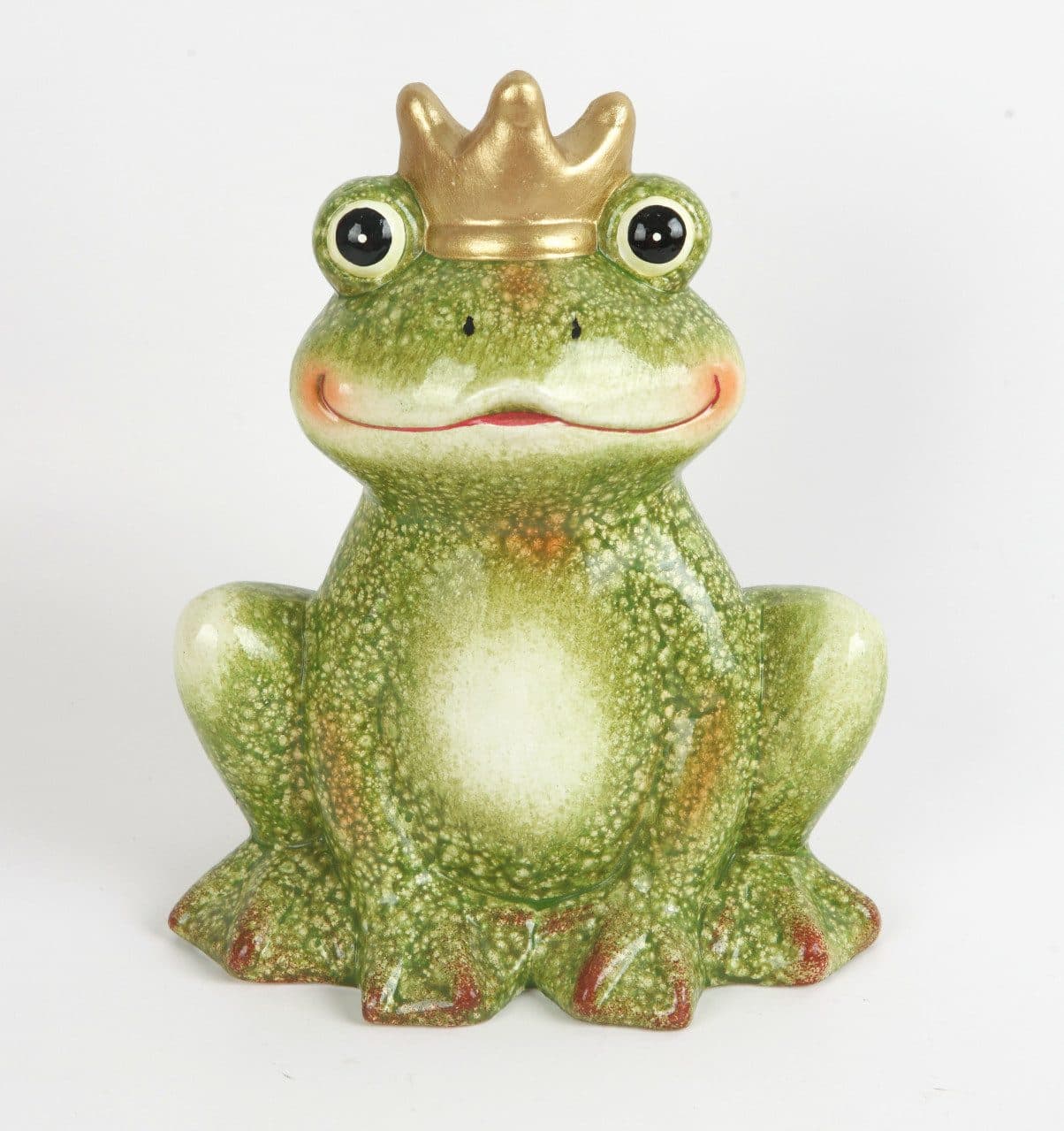 Trend Line Gartenfigur Keramik Frosch mit Krone