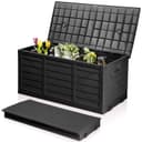 LALAHO Gartenbox 280L Schwarz mit Rollen Wasserdicht Bild 2
