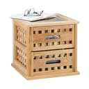 relaxdays Beistelltisch Walnuss mit 2 Schubladen Bild 2