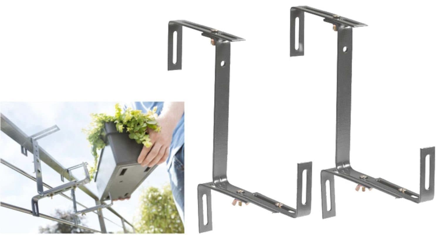 BURI Blumenkastenhalter 2er-Set 3-fach verstellbar
