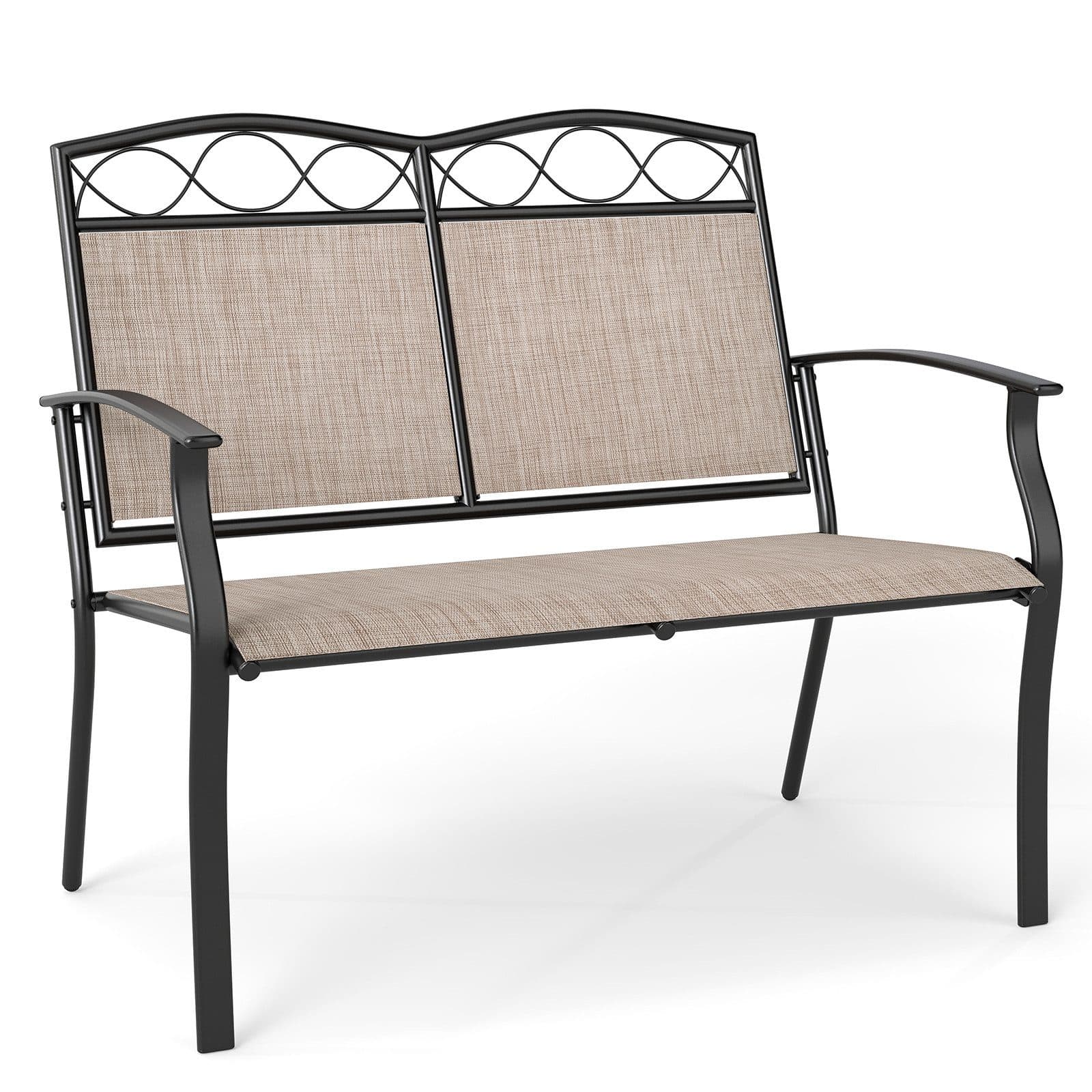 COSTWAY Gartenbank Metall 2-Personen - Bild 2