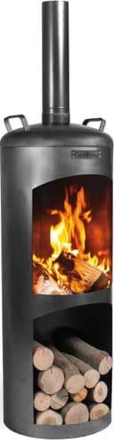 CookKing Gartenkamin Faro Schwarz Stahl Bild 2
