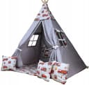 Pamek Spielzelt Tipi 7-tlg. Baumwolle mit Kissen & Stabilisator Bild 2
