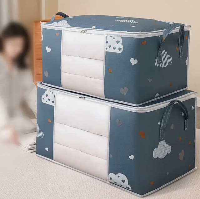 Meri-Home Faltbare Aufbewahrungsboxen 3er Set für Kleidung & Bettwäsche