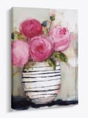 artissimo Leinwandbild Pink Peonies Rosa Beige Moderne Blumenmalerei Bild 2