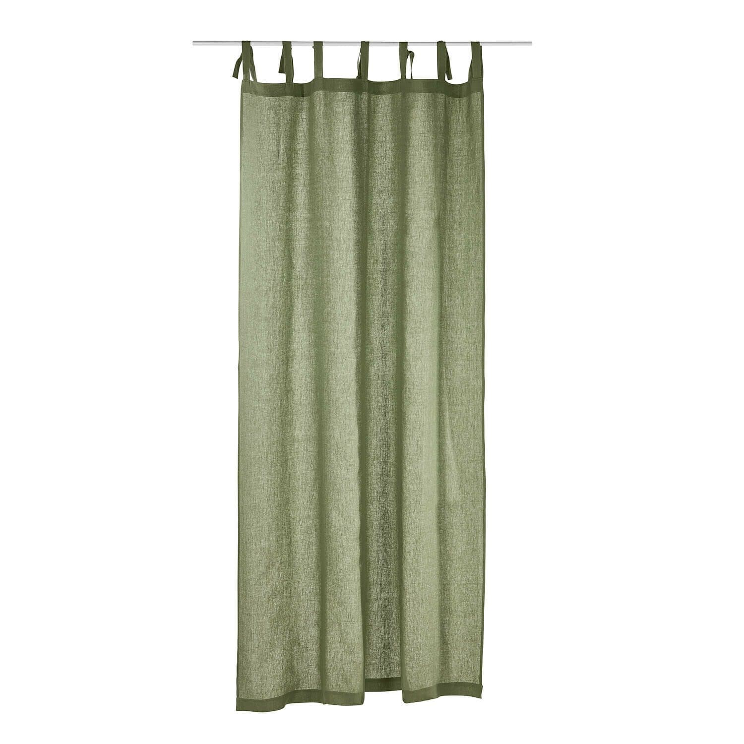 Mirabeau Vorhang Gardine Adara Grün Leinen - Bild 2