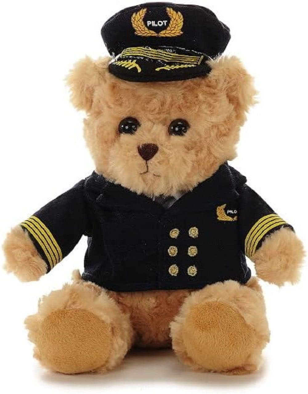 Euro Souvenirs Kuscheltier Teddybär Pilotenoutfit Blau Plüsch