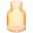 Viana Tischvase Rillen-Blumenvase Retro-Design Orange Glas Bild 2