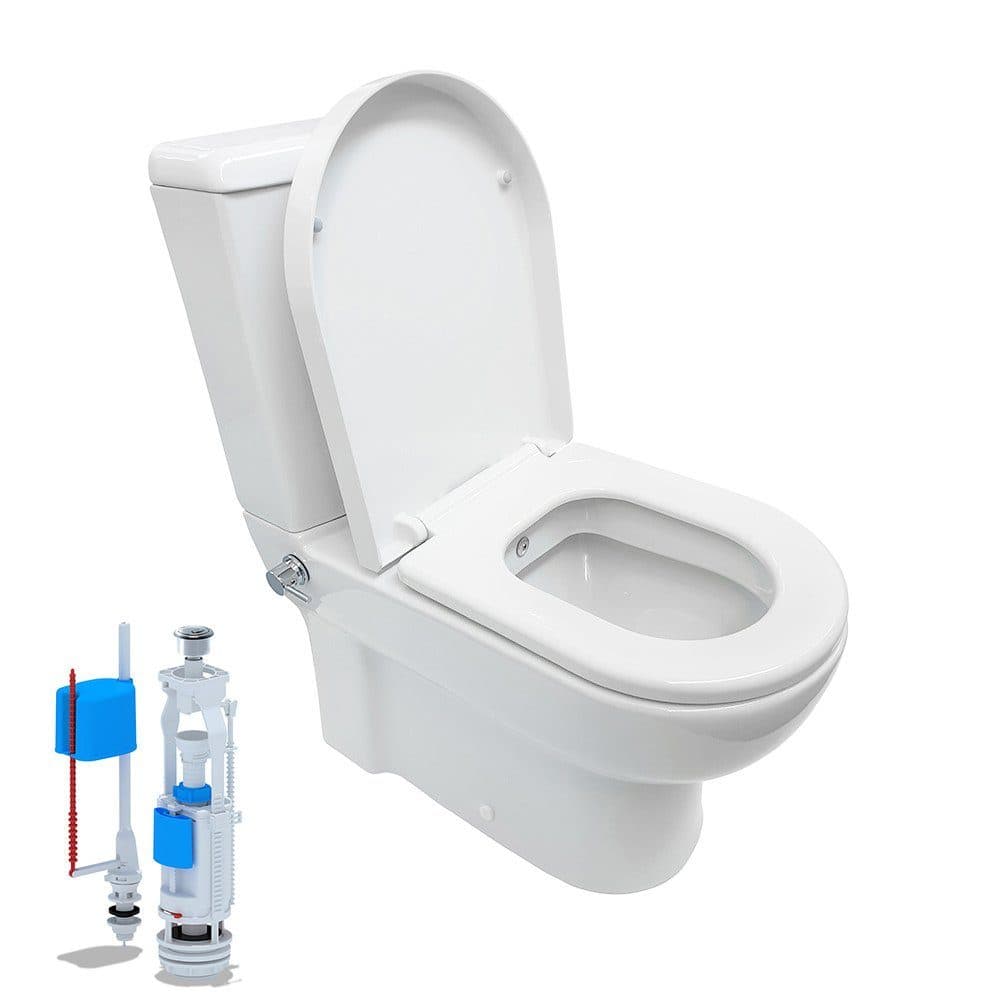 Belvit Tiefspül-WC BV-SW2001 KomplettSet Stand-WC Taharet Weiß - Bild 2