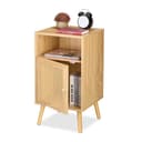 relaxdays Nachttisch Natur Holzoptik Rattan Bambus Bild 2