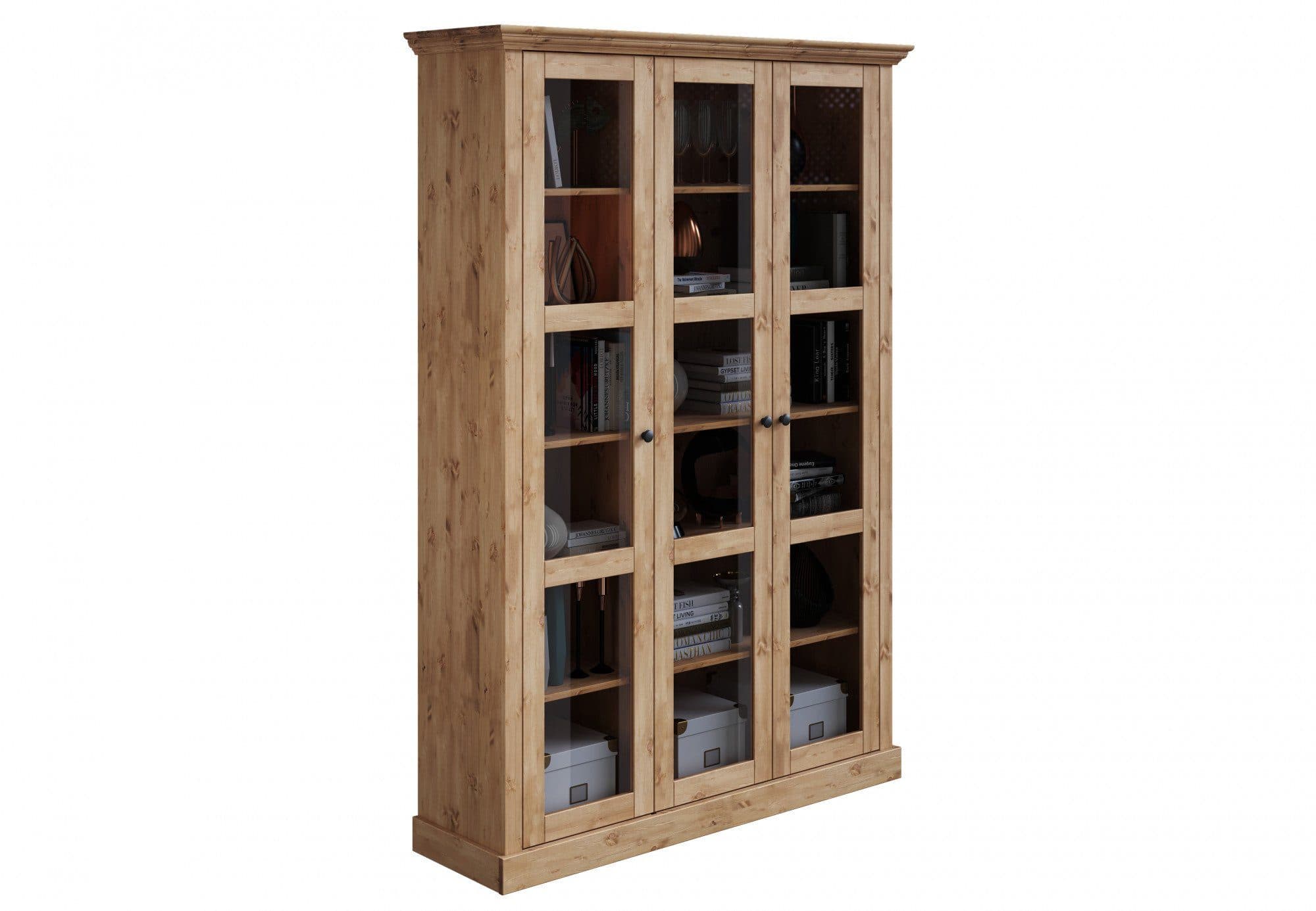 OTTO HOME Vitrine Melissa Massivholz Kiefer Beige Glastüren - Bild 2