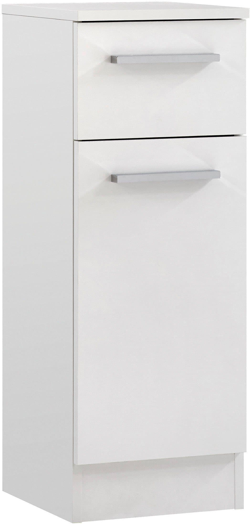 Saphir Unterschrank Quickset 335 Badschrank 1 Tür 1 Schublade 30 cm Weiß Glanz - Bild 2