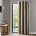 Deconovo Verdunkelungsvorhang Taupe Blickdicht mit Ösen Bild 2