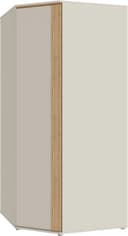 Eckkleiderschrank FORTE Sand/Mauvella Eiche Push-to-open Bild 2