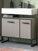 Inn.Furn Waschbeckenunterschrank Scana Sand Schwarz 2-türig Soft-Close Bild 2