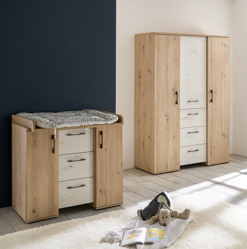 Mäusbacher Babymöbel-Set 2-teilig Asteiche Dekor Weiß - Bild 2