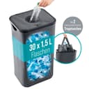 WELLENBORG Flaschensammler 100L Anthrazit mit 2 Tragetaschen Bild 2