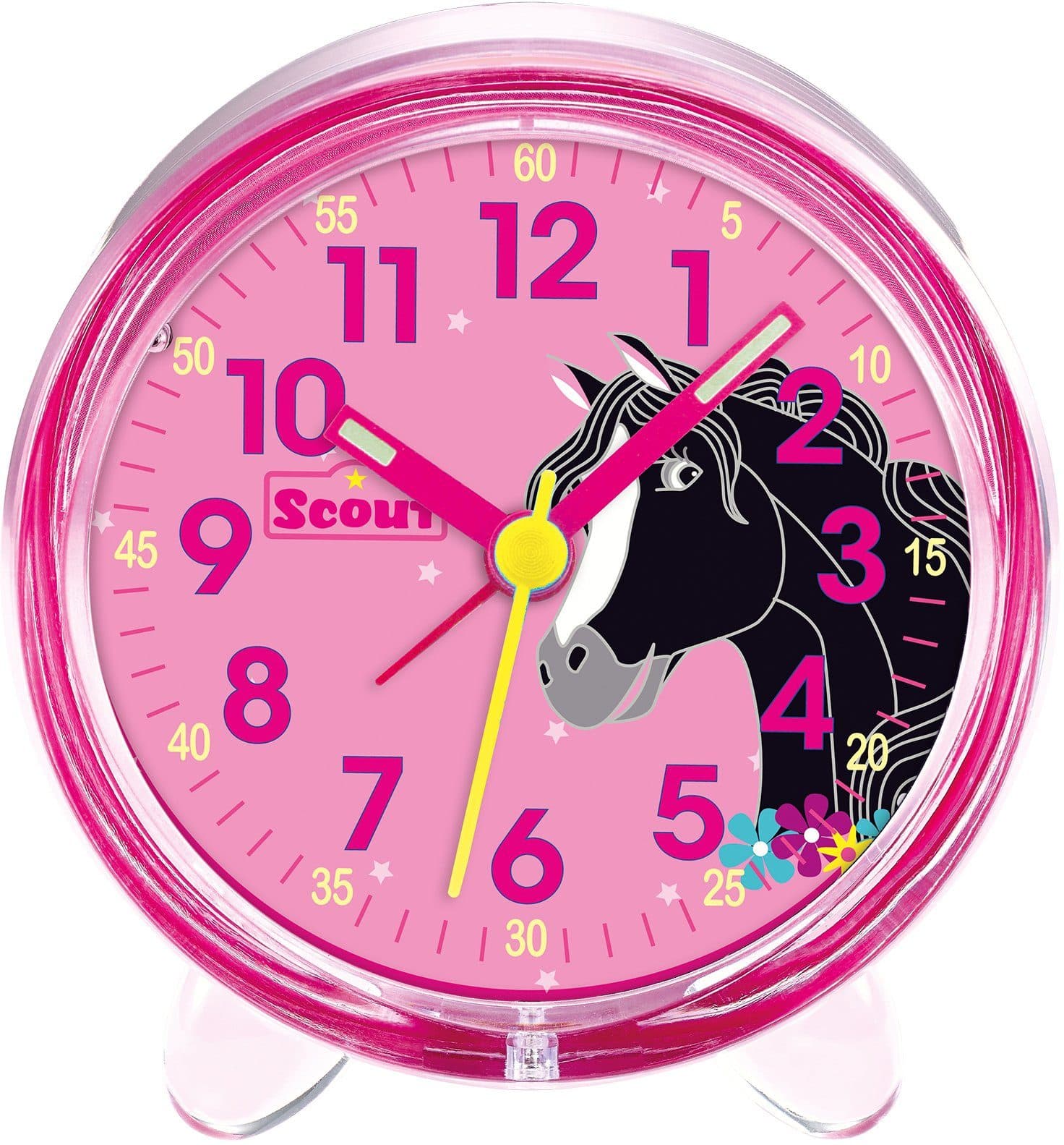 Scout Kinderwecker Pferd Pink - Quarzwecker mit LED