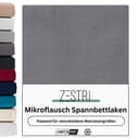 Zestri Spannbettlaken Grau Mikroflausch 40 cm Steghöhe Bild 2