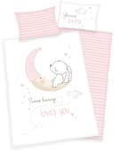Baby Best Babybettwäsche Little Bunny Rosa/Weiss Wende-Optik Bild 2