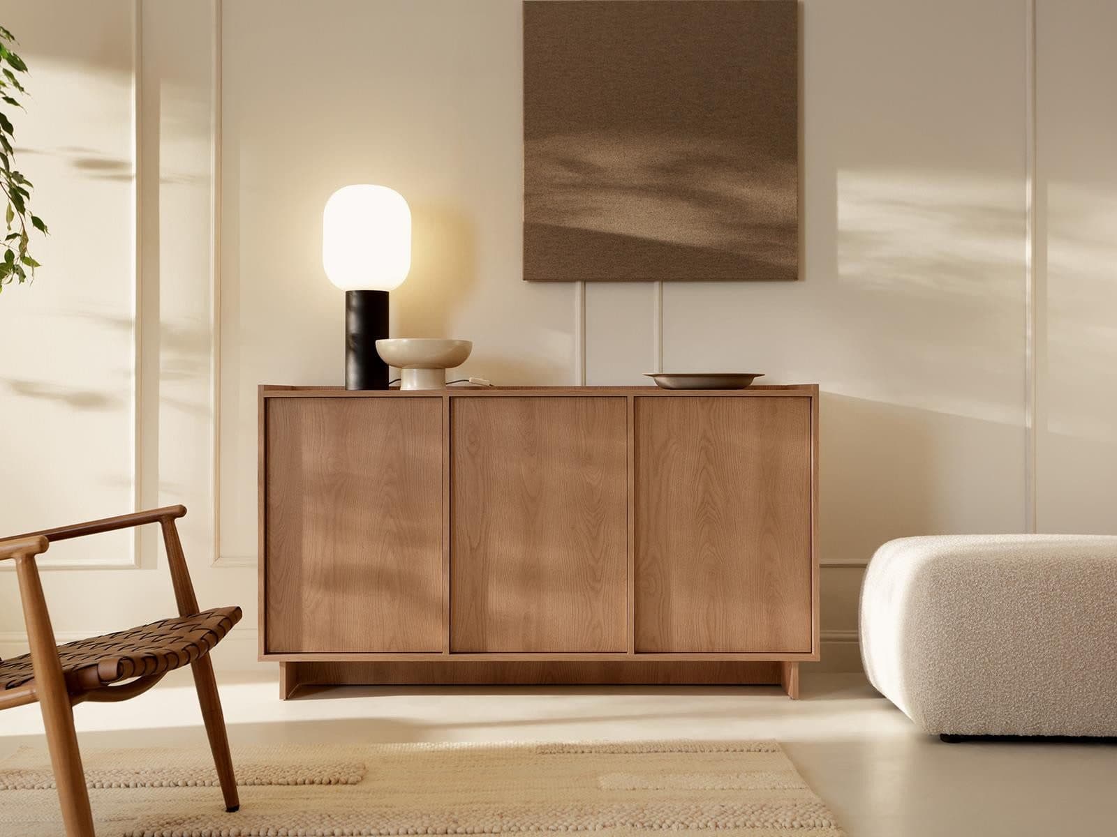 Compleo Kommode Japandi KELLOS Sideboard 3 Türen - Bild 2