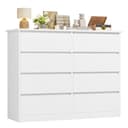 Homfa Kommode 8 Schubladen Weiß Modern Sideboard Bild 2