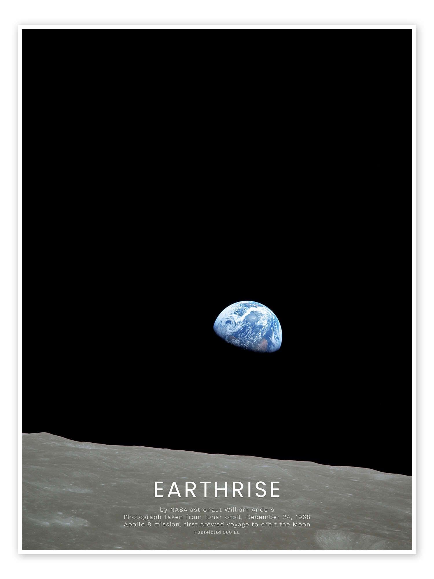 Posterlounge Wandbild Earthrise Apollo 8 NASA Poster - Bild 2