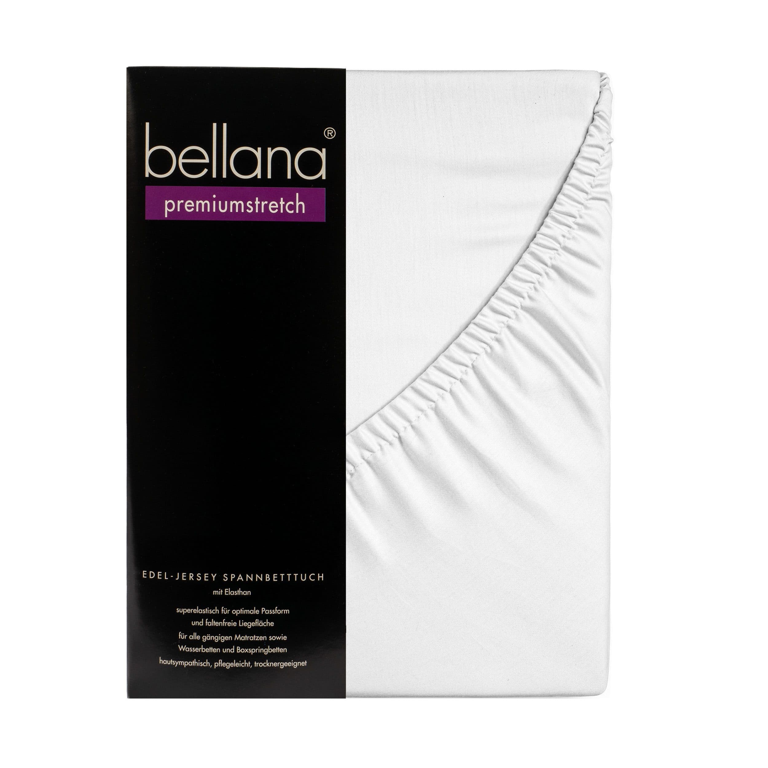 bellana Spannbettlaken Premiumstretch Jersey Weiß - Bild 2