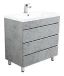 Magnolia Home Waschtisch-Ständer Via 70 SoftClose Beton 3 Schubladen Bild 2