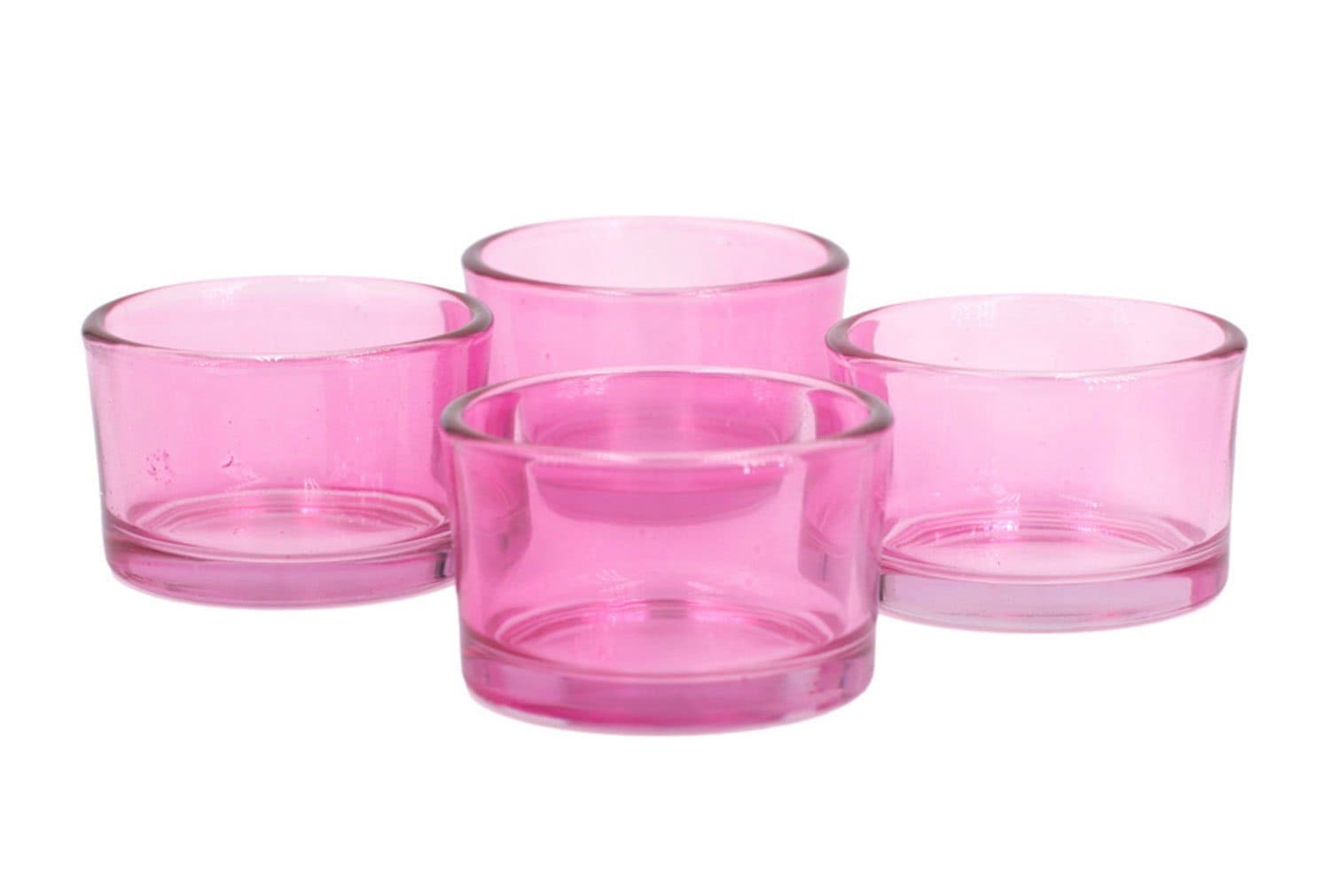 Creativery Teelichthalter Rosa 4er Set Glas