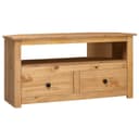 vidaXL TV-Eckschrank Massivholz Panama-Kiefer Braun Bild 2