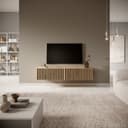 Selsey TV-Schrank TELIRE Hängend Matt Beige Lamellenfronten Bild 2
