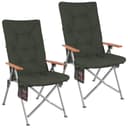 HOMECALL Campingstuhl Faltbar Hochlehner Grau 4-fach Verstellbar Bild 2