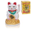 Flanacom Winkekatze Weiß Wackelfigur Glücksbringer Bild 2