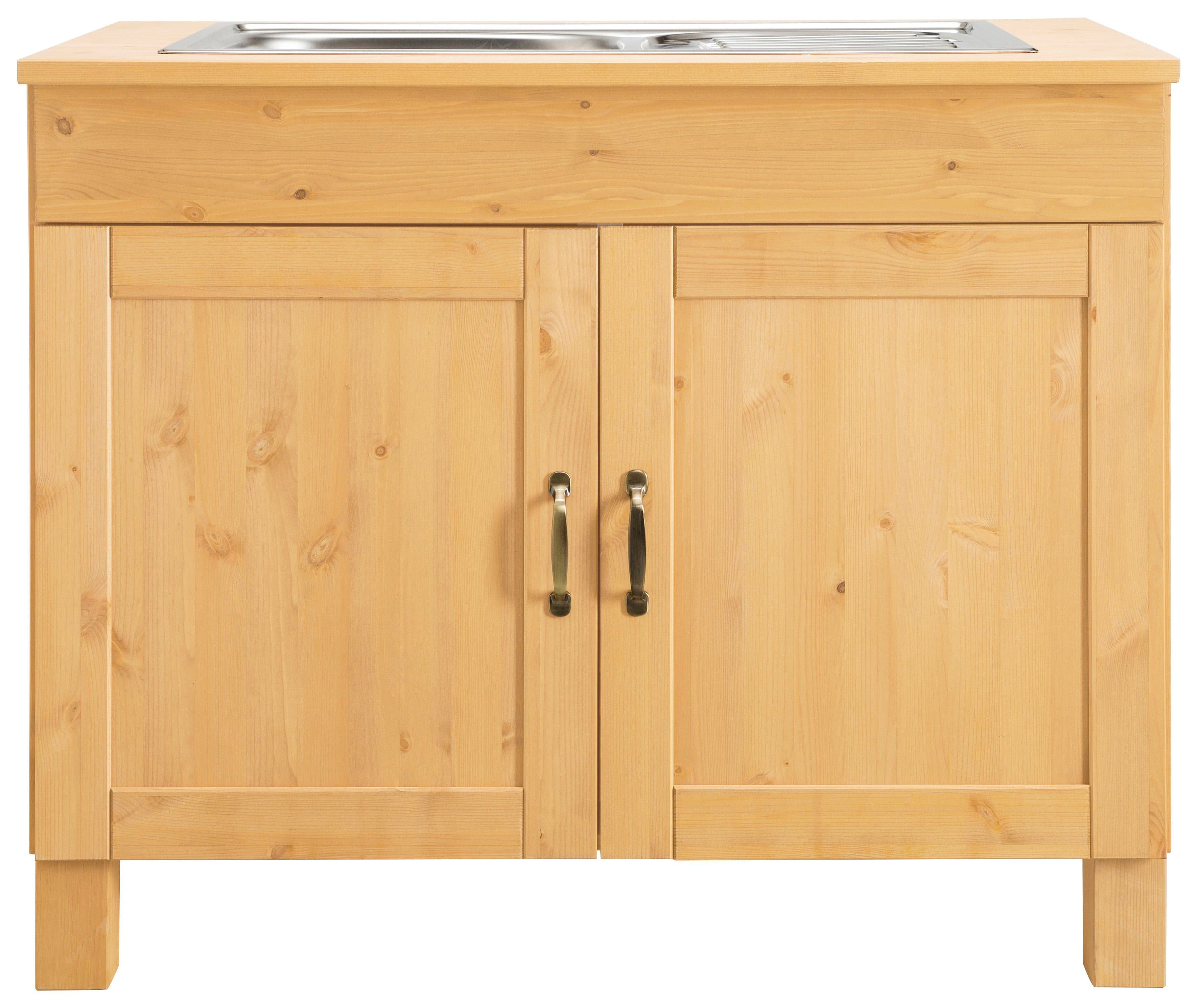 Home Affaire Spülenschrank Alby Beige Massivholz Kiefer - Bild 2