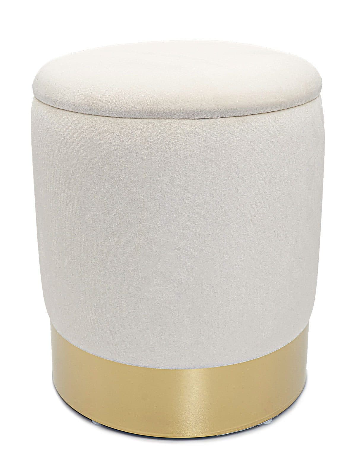 Amagohome Samthocker mit Stauraum - Velour Hocker - Bild 2