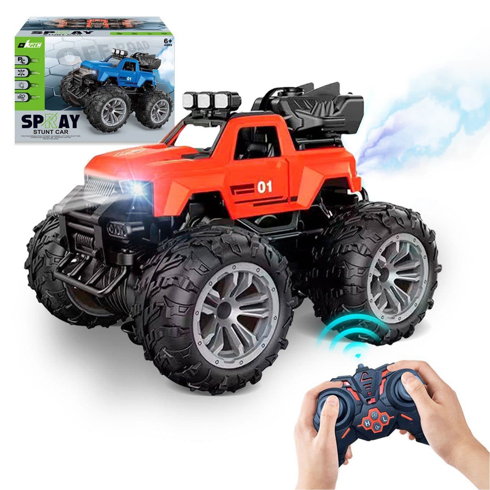 Esun RC-Auto Ferngesteuert mit Sprühnebel & 360° Rotation Orange - Bild 2