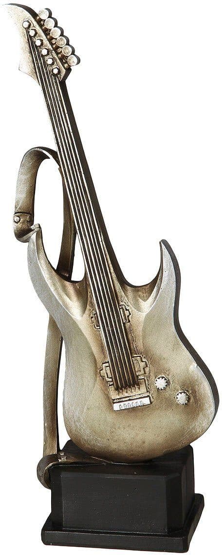 AMBIENTE HAUS Dekofigur Gitarre Figur S Silber Antik
