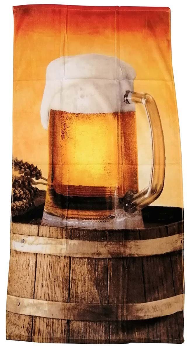 Jerry Fabrics Badetuch Biermotiv Frottee 70x140cm