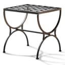 Mirabeau Gartenstuhl Hocker Terell Schwarz Eisen Flecht-Optik Bild 2