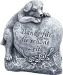 Stone and Style Frostfeste Steinfigur Hund "Danke für die schöne Zeit" Grau Bild 2
