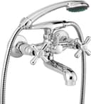 Deante Wannenarmatur Symetrio Messing verchromt mit Brauseschlauchanschluss inkl. Handbrause Bild 2