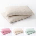 BABEES Kissenbezüge 2er Set Musselin Baumwolle Beige 40x60/30x50 cm Bild 2
