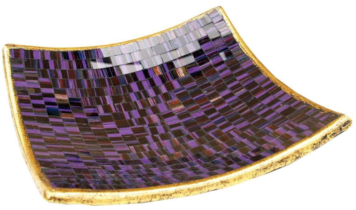 Guru-Shop Eckige Mosaikschale Violett Handarbeit - Bild 2