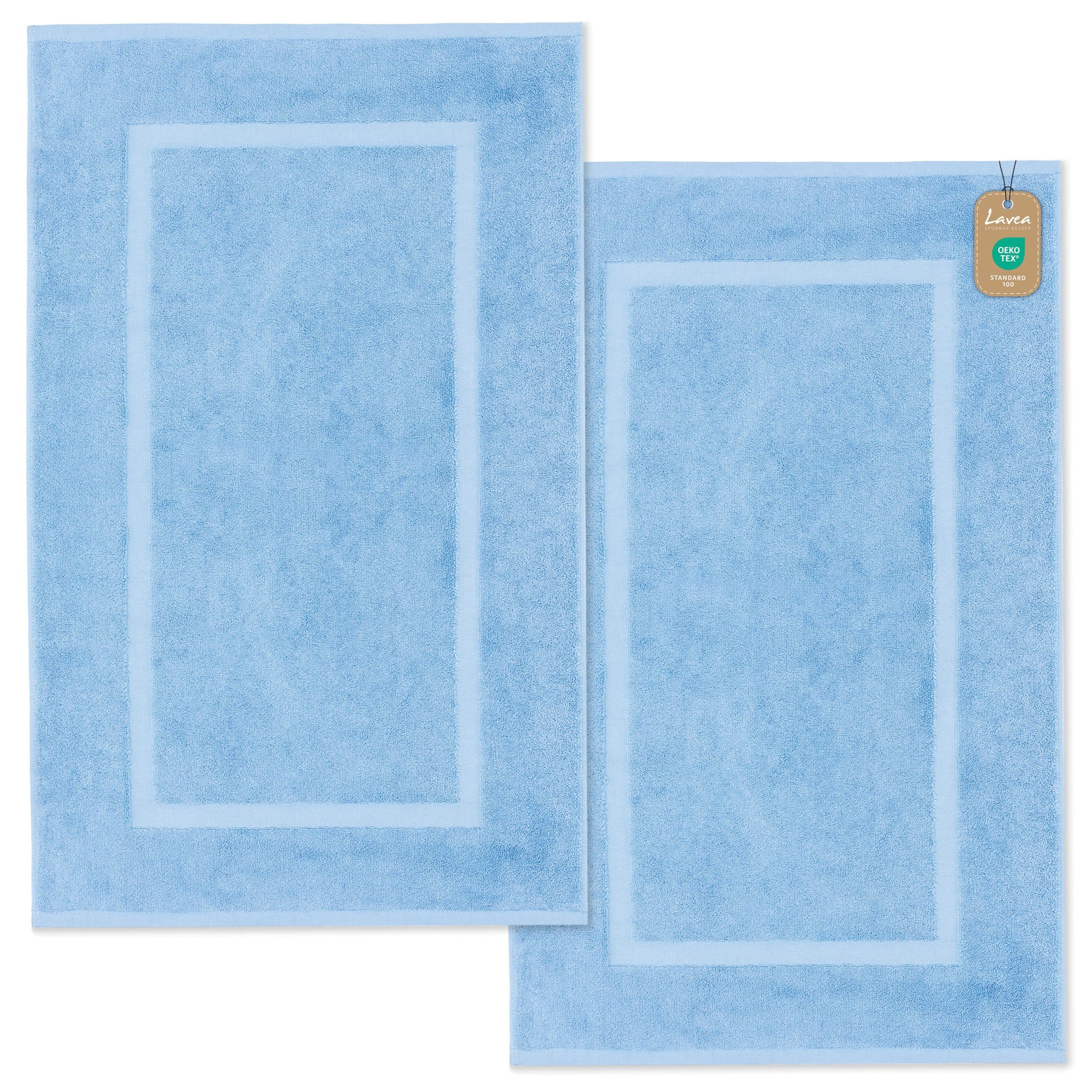 Lavea Badematte Elena-Frottierserie 50x80 cm, 100% Baumwolle, 500 g/m² Frottier, weich & saugstark, pflegeleicht - Bild 2