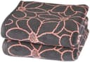 ROSS Handtücher Blütenfond Anthrazit-Peach Pink Frottier 100% Baumwolle Bild 2