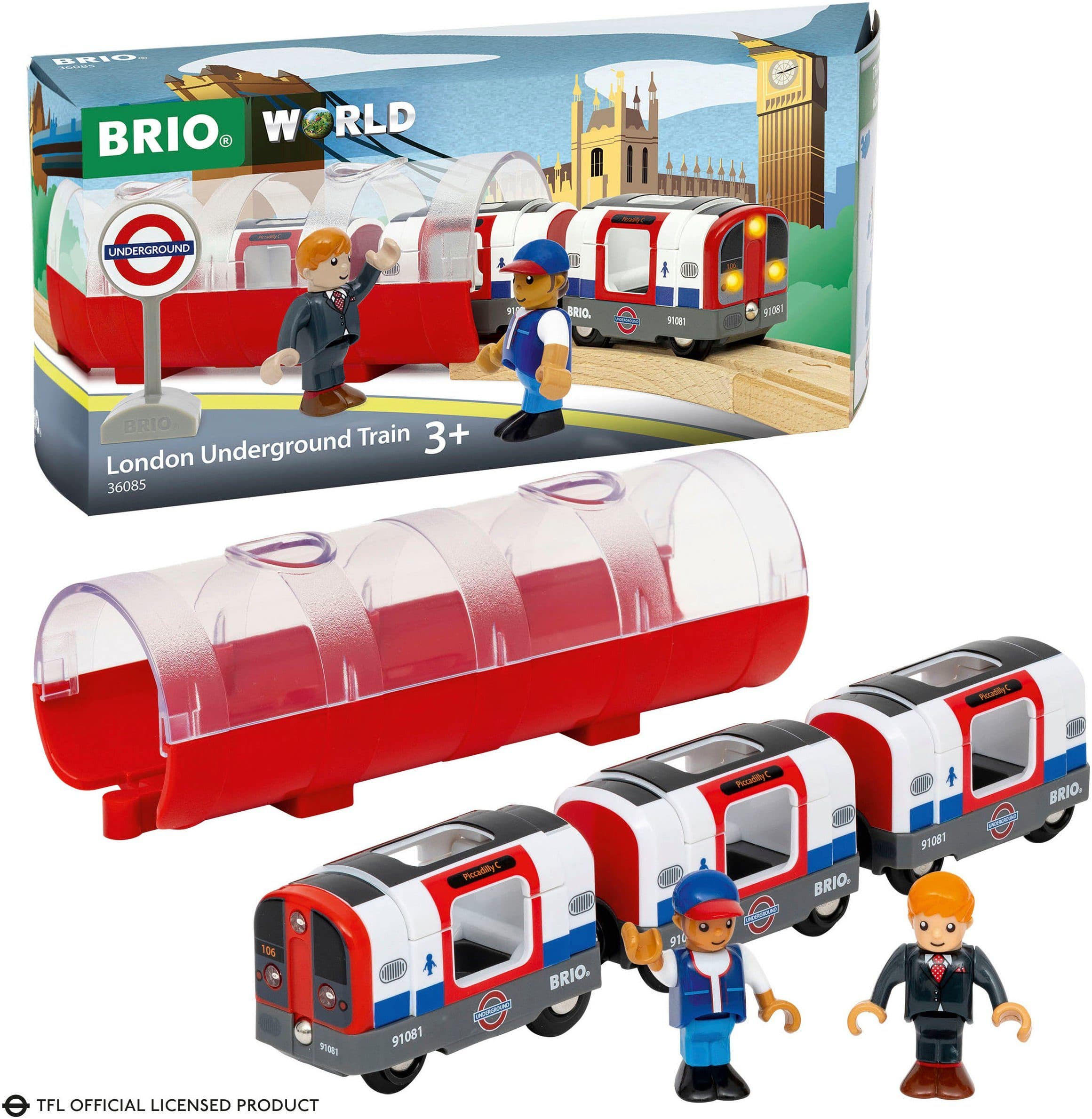 BRIO Spiel Londoner U-Bahn mit Licht und Sound - Rot-Weiß-Blau - Bild 2
